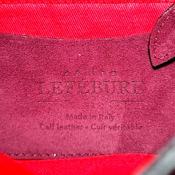 CELINE Lefebure Bordeaux Suede Saddle Bag - Picture 13 of 14